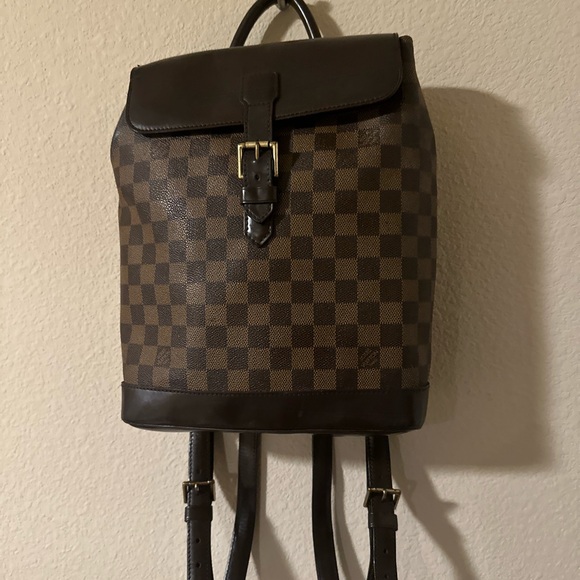 LOUIS VUITTON Damier Ebene Soho Backpack 1999 Classic mint Authentic Vintage - Picture 1 of 16
